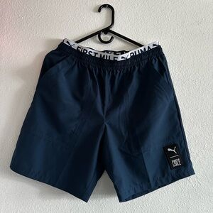 Puma Navy Blue Athletic Shorts